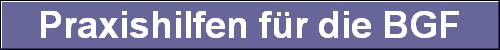 Praxishilfen für die BGF